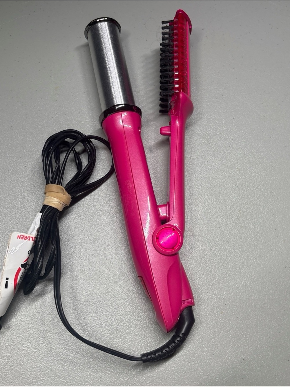 Instyler Pink Rotating 1.25" Hair Straightener Curler Model IS100LI